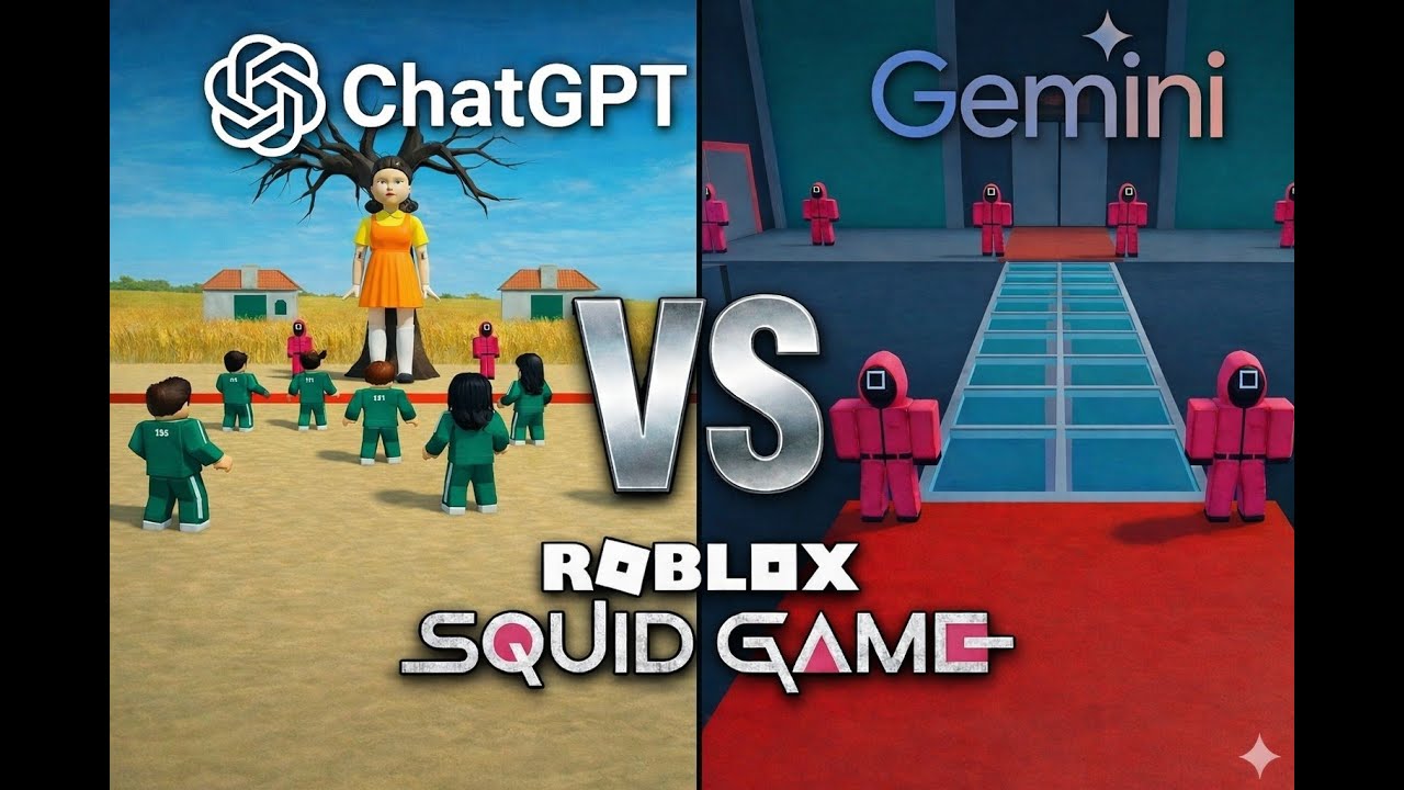 Chat GPT đấu với Gemini trong thử thách tạo ra Rolox Squid Game