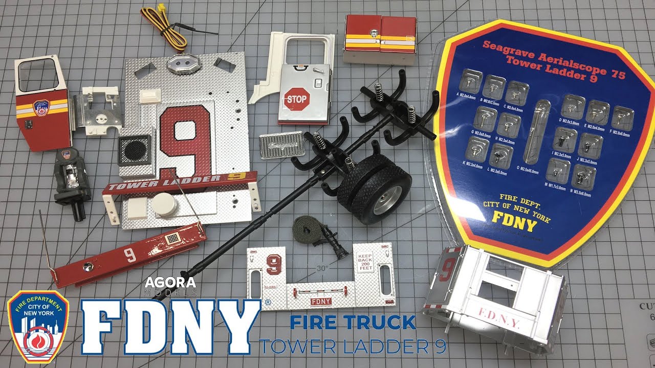 Build the FDNY Ladder 9 Fire Truck 1:24 Scale - Pack 1 - Stages 1-8
