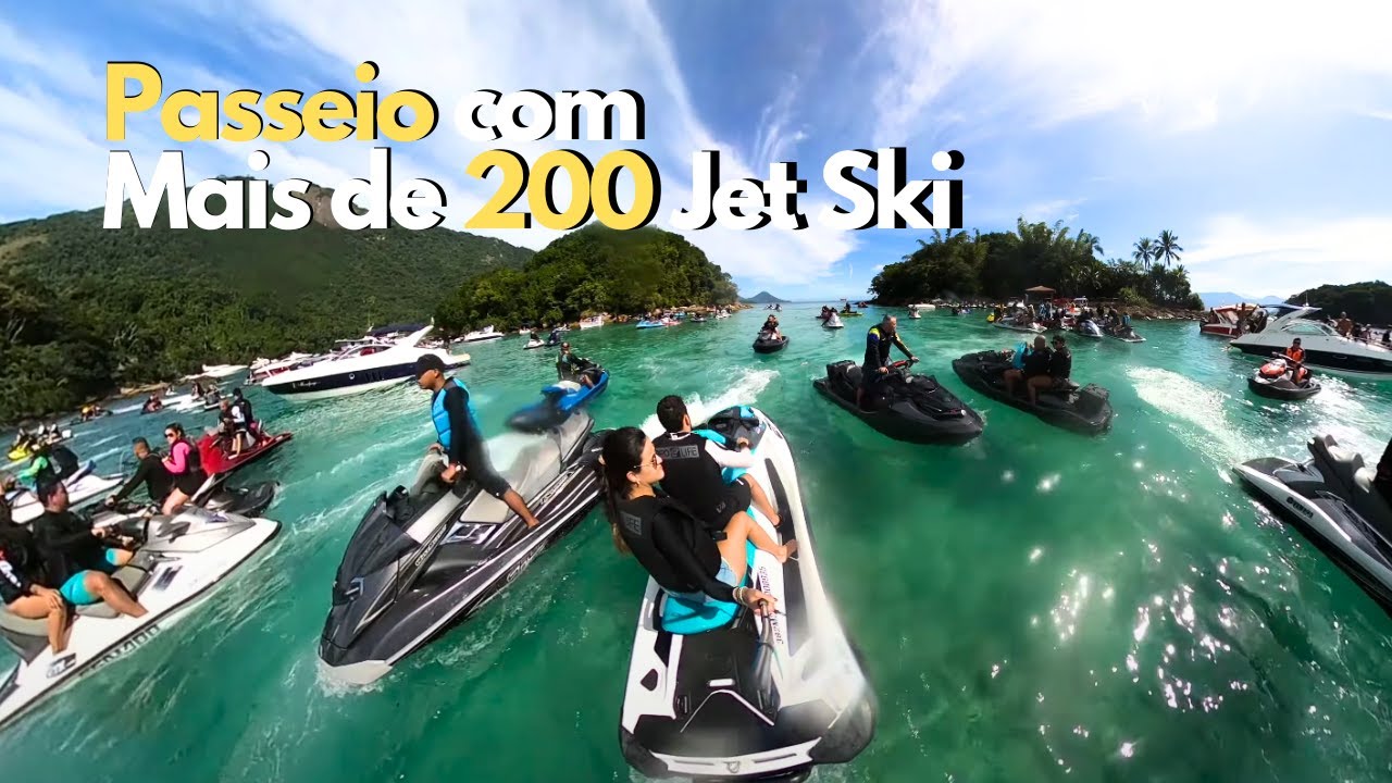 Rolé com Mais de 200 JET SKI- Itacuruçá até Ilha Grande 108 km