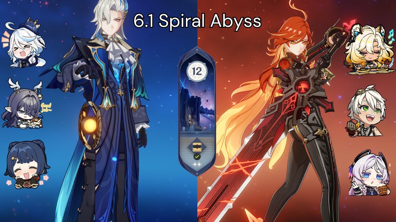 6.1 Spiral Abyss | C0 Neuvilette Vaporize & Mavuika Melt | Genshin Impact