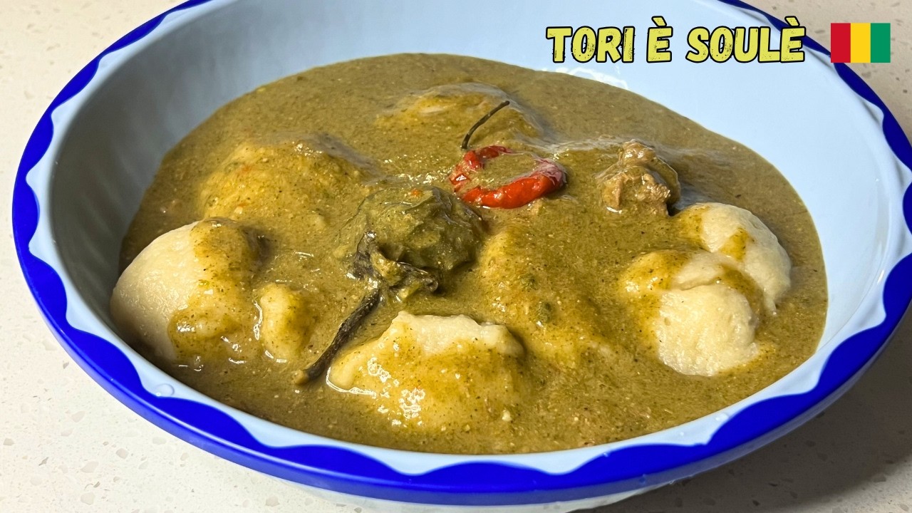 Guinean Fufu (Tori &egrave; Soul&egrave;) || Recette de T&ocirc; de la Guin&eacute;e 🇬🇳