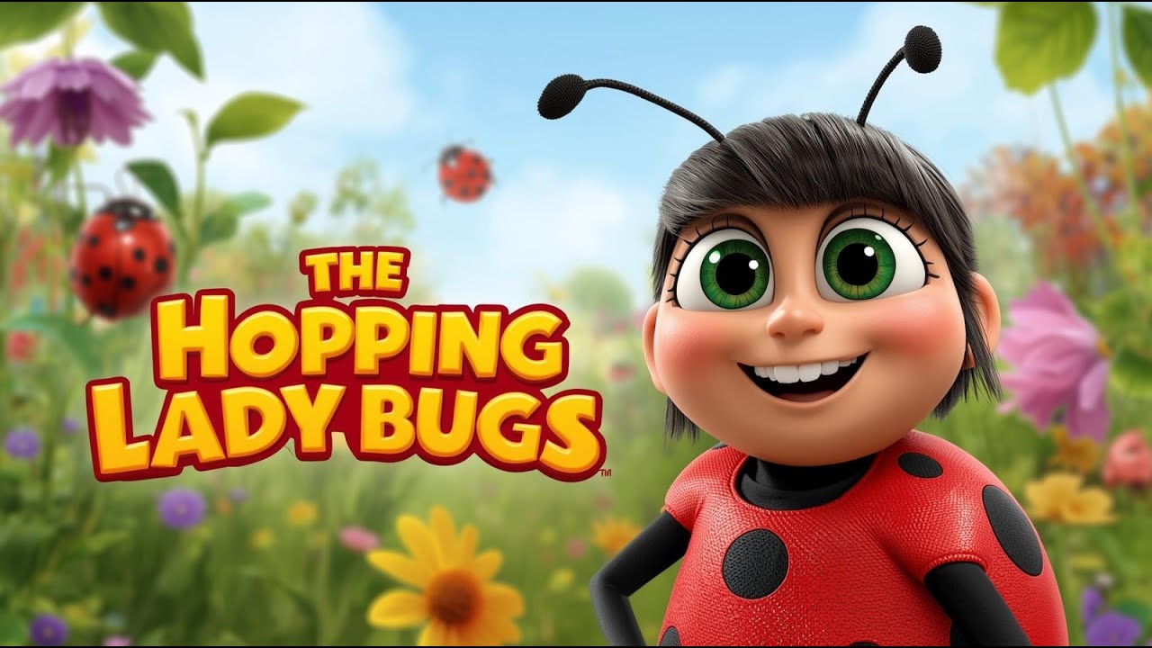 LADY BUG, BUZZ BUZZ BUZZ.FUN ANIMATED HOPPING LADY BUG.