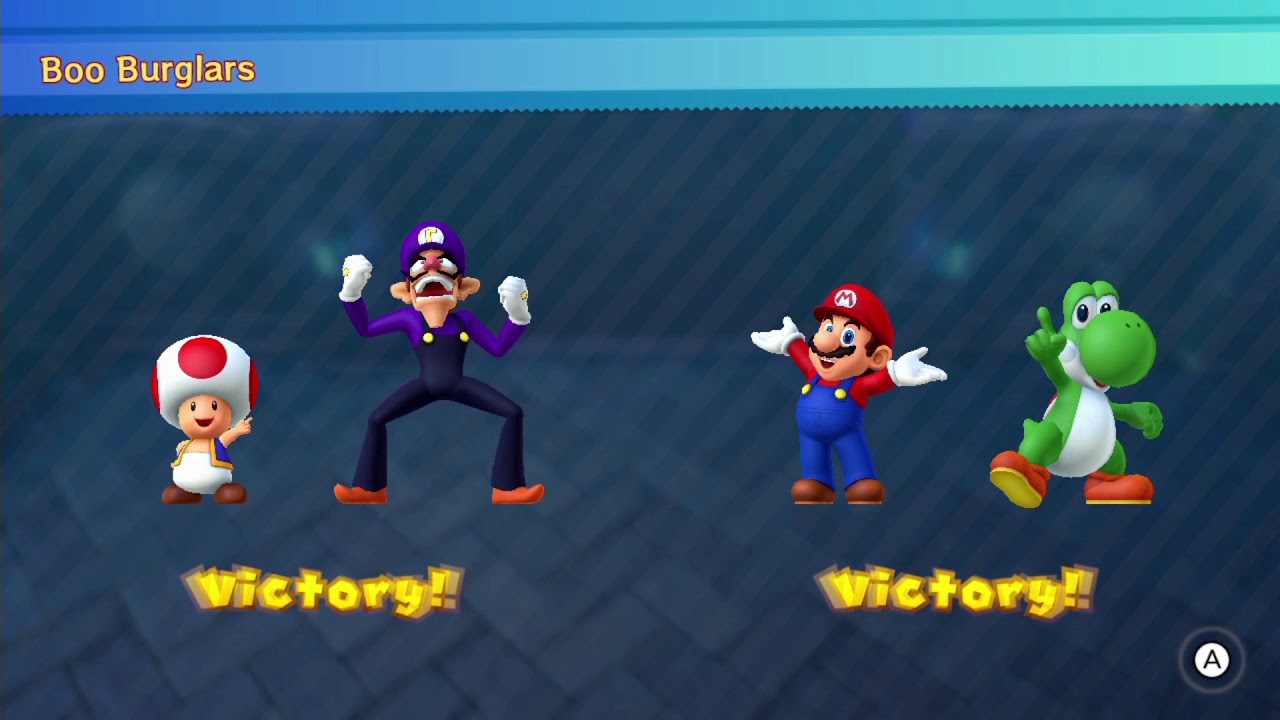 Mario Party 10 - Toad,Waluigi  vs Yoshi, Mario#16 (Minigames)