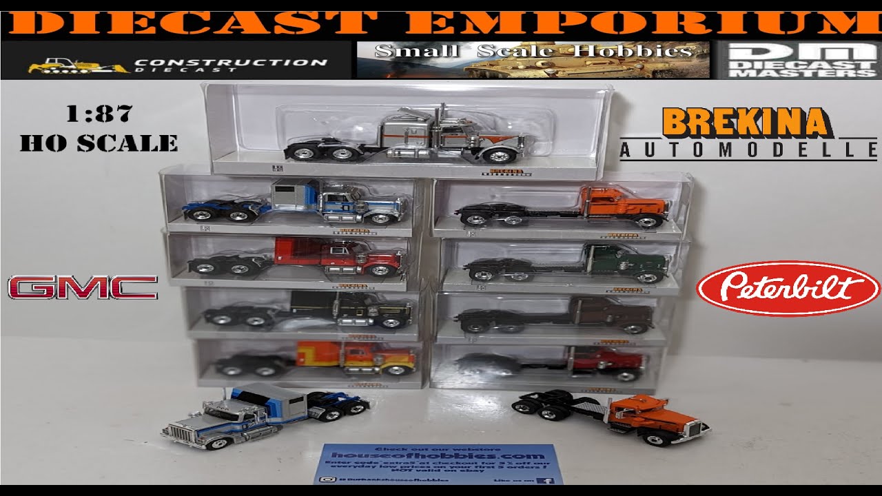 1:87 HO Scale Brekina 1980 GMC Generals & 1955 Peterbilt 281's Tractors - New Year's Day Special!