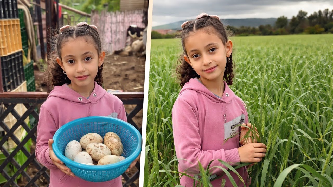 روتين نهار كامل في البادية 🌾 | جمعنا البيض وحضرنا فطور رمضان متنوع وشهي 😍