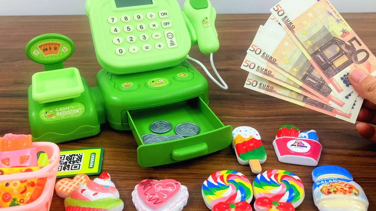 [ASMR] Satisfying With Unboxing Automatic Cash Register Playset Review ASMR 🫣 #unboxing #asmr 