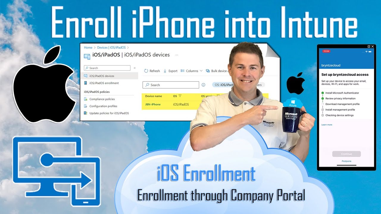 Регистрация устройства iPhone/iOS в Microsoft Intune (4/8)