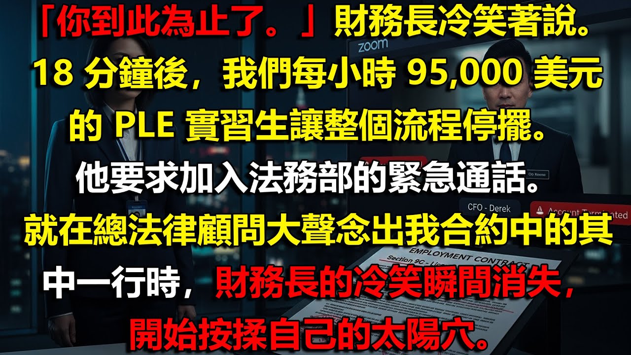 💼 「你完蛋了。」CFO冷笑開除我，卻踢錯人｜企業復仇全面引爆 💣