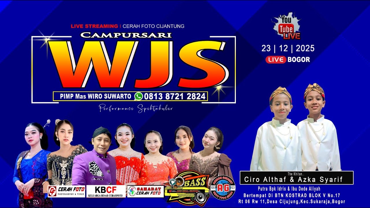 LIVE 🔴 Campursari WJS 0813 8721 2824 |  Khitanan Ciro Althaf & Azka Syarif | BASS Audio -Bogor 1