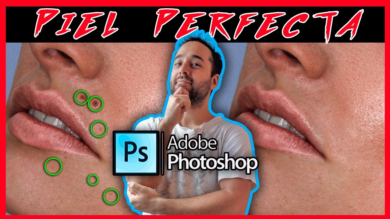 Como QUITAR GRANOS en Photoshop [ Lunares, imperfecciones, verrugas, arrugas ]
