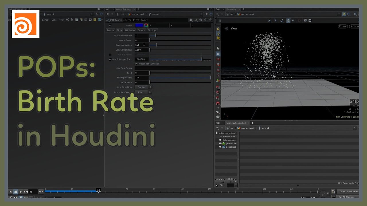#107 POPs: Birth Rate in Houdini