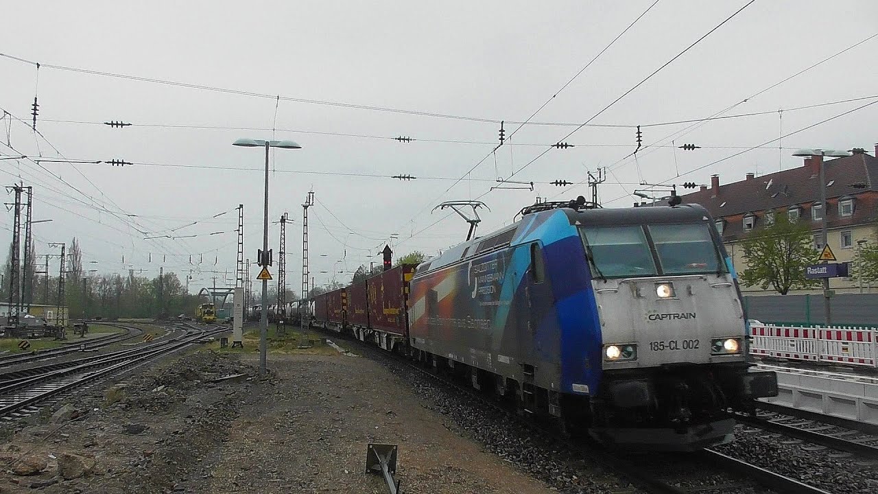 Z&uuml;ge in Rastatt #005 mit BR1462 BR146 Re482 BR450 ICEs BR185 BR152 BR101