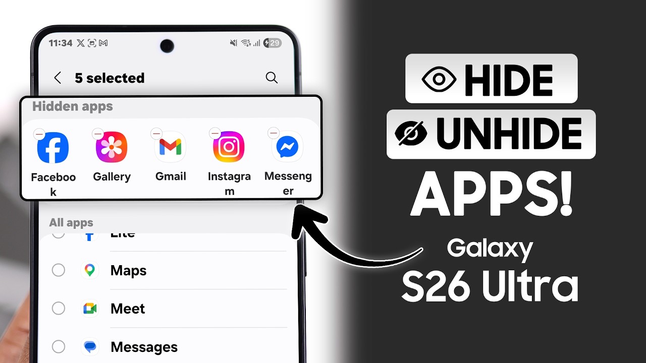 Samsung S26 Ultra: How to Hide & Unhide Apps [Easily]