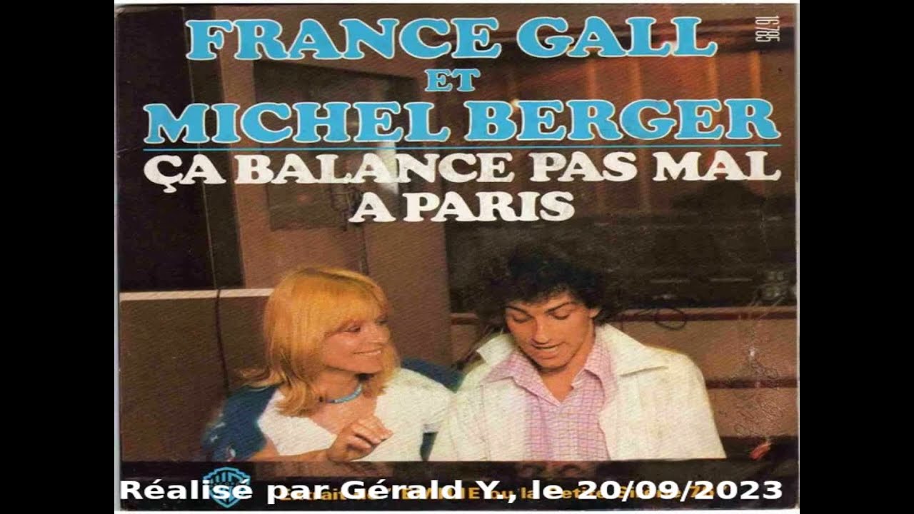 Michel Berger & France Gall_Ça balance pas mal à Paris (Clip 1976)karaoké