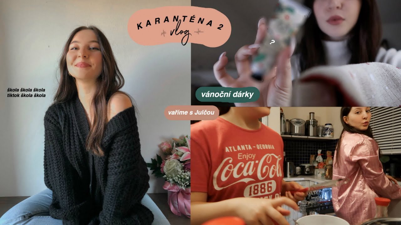 CO DĚLÁM DOMA BĚHEM 2. KARANTÉNY PART 3! tipy na vánoční dárky, vaříme s Julčou a tiktok hh