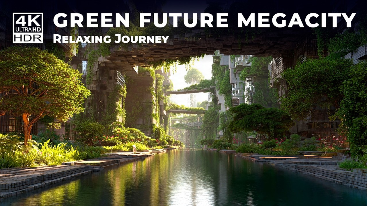 Solarpunk Megacity of Tomorrow (4K HDR) &mdash; 1 Hour Cinematic Sci-Fi Ambience