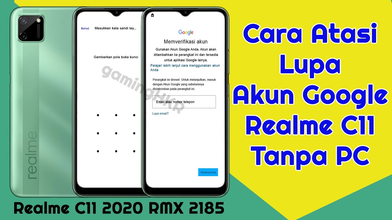 Cara atasi Realme c11 lupa akun Google tanpa PC - Realme c11 2020 RMX 2185 Lupa Akun Google tanpa PC