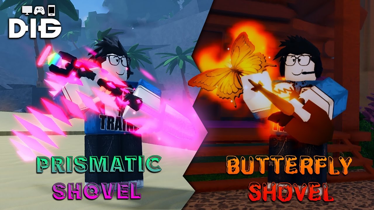 Which One Is BETTER? PRISMATIC SHOVEL Or BUTTERFLY SHOVEL? | Roblox DIG