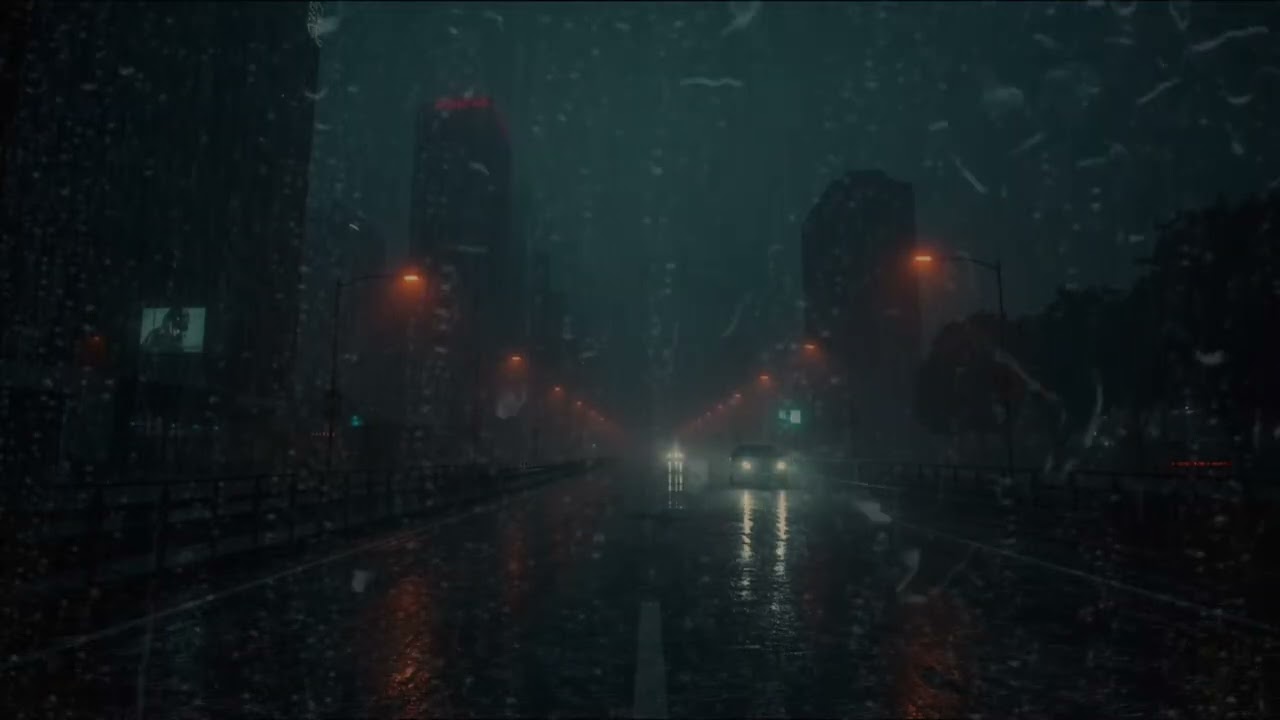Relaxing City Rain at Night 🌧️ 8 Hours of Deep Sleep & Stress Relief