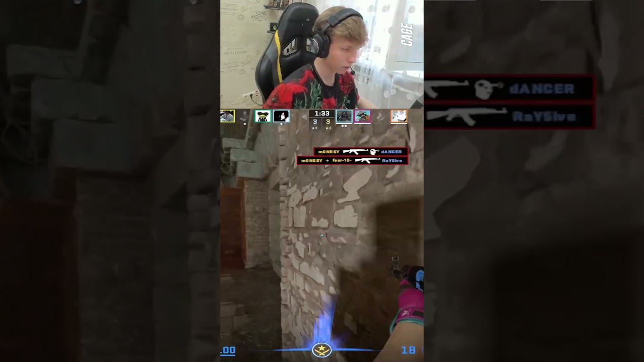 Sneaky 3k from m0NESY 💀 #m0nesy #cs2 #twitchclips