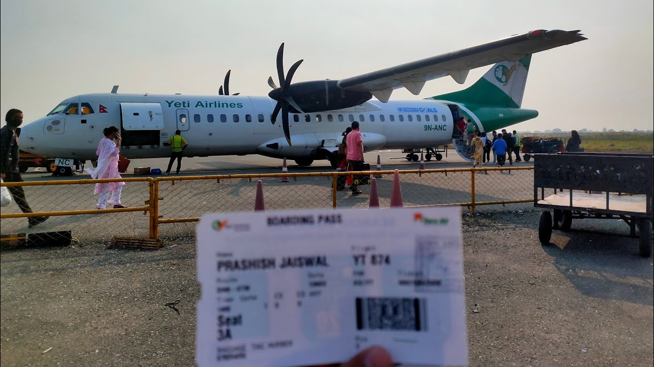 🇳🇵Trip report Yeti Airlines Bhairahawa to Kathmandu ATR72-500 aircraft...flight during COVID...
