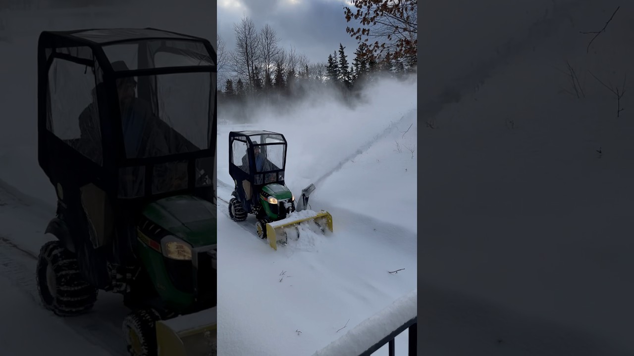John Deere 44 inch blower in action