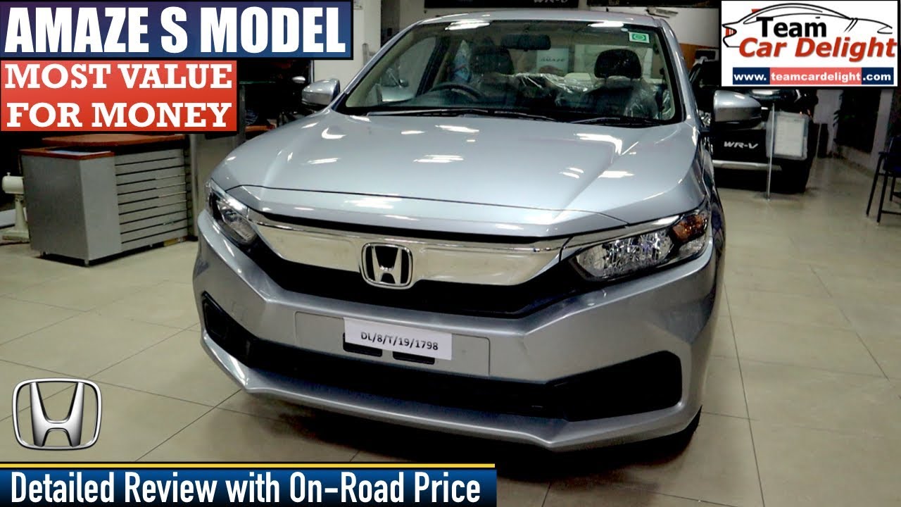 Honda Amaze S Model Detailed Review,On Road Price,Interior,Features | Amaze S