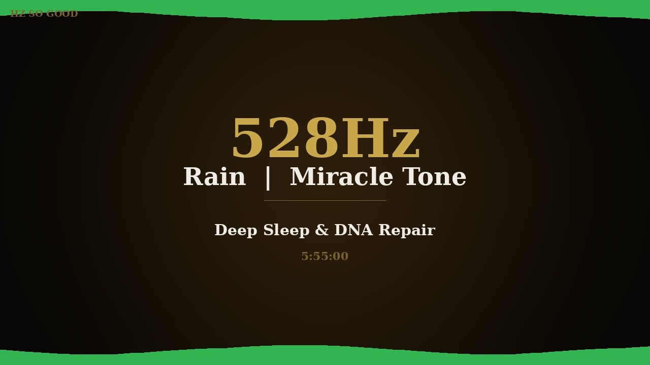 528Hz Rain | Black Screen | Solfeggio Frequency | Sleep & Meditation | Hz So Good