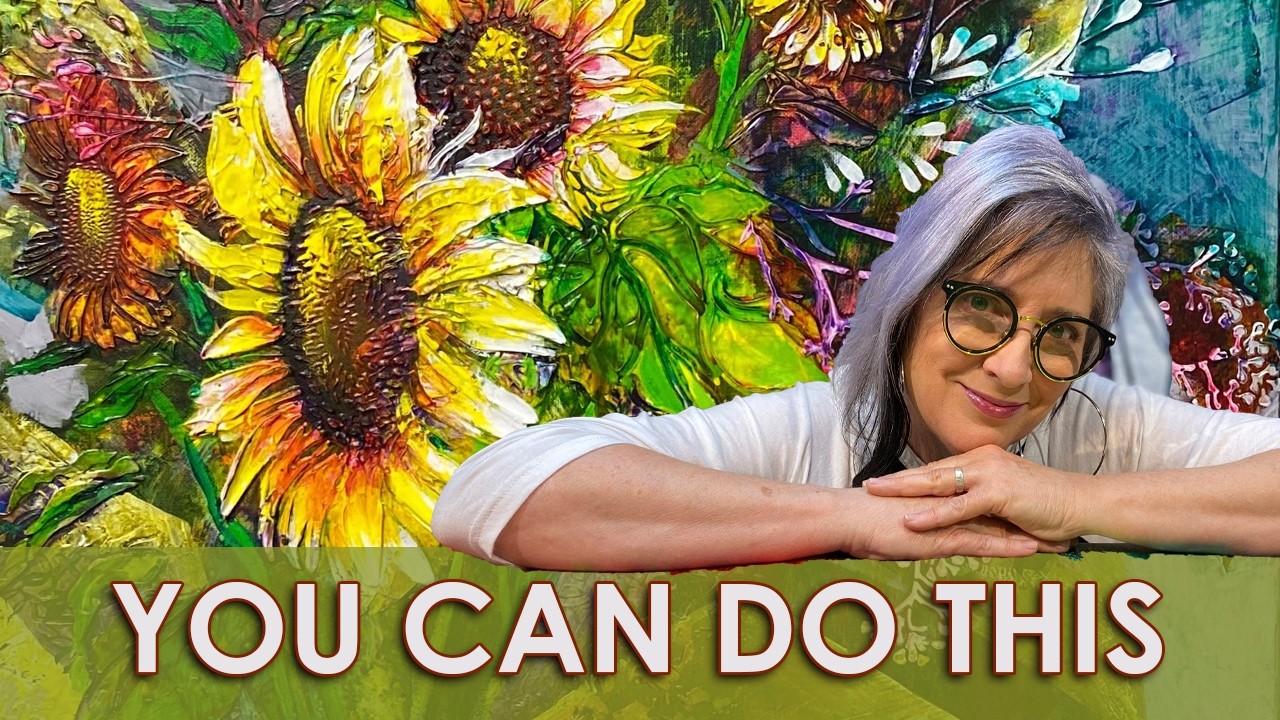 Paint Sunflowers with De Gillett Cox- step by step instruction and demonstration with no secrets!