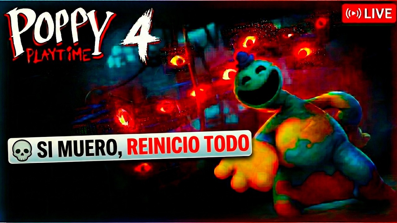 Me PASO el CAPITULO 4 pero SI MUERO REINICIO TODO antes del CAPITULO 5 DE POPPY PLAYTIME 🔮🧸🔥