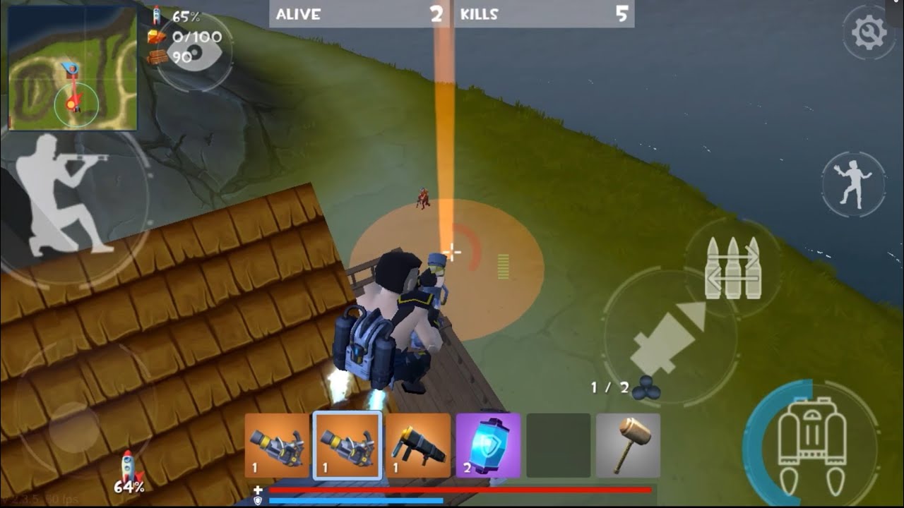 Rocket Royale DOUBLE MORTOR AND BAZOOKA LOADOUT - Gameplay #3