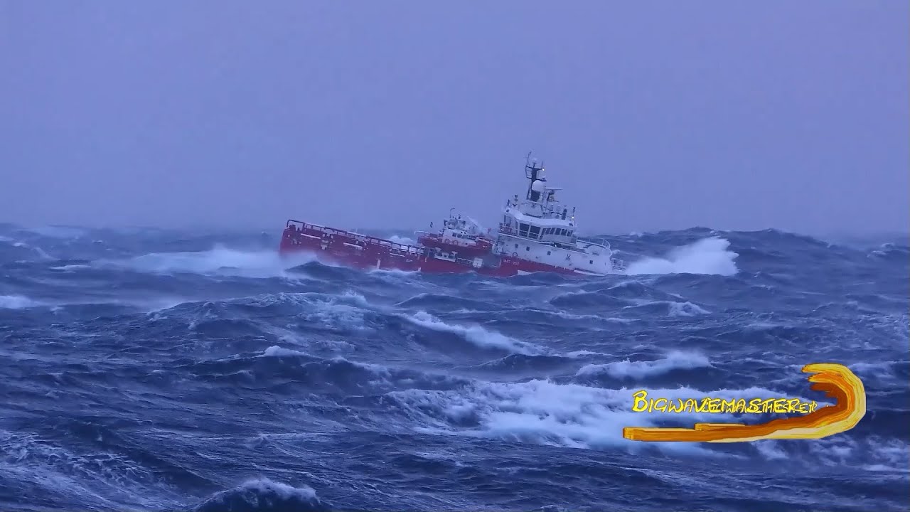 🛑 Storm Force 10 - Exhilarating on Board the North Sea Rescue Ship in Storm #storm #sea #ship #errv