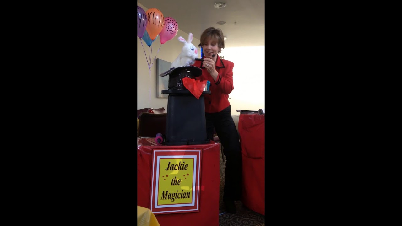 Jackie the Magician's Bunny Puppet does Magic!