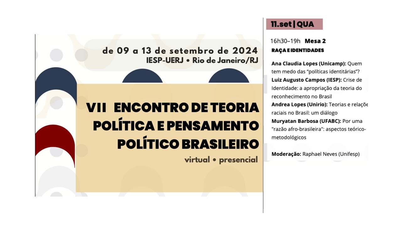 7 ETPPPB: Mesa 2  - RAÇA E IDENTIDADES