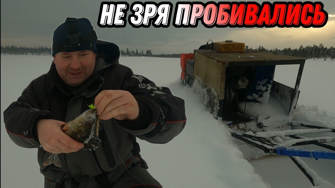 Снега по КОЛЕНО, а он ЕДЕТ. РЫБАЛКА на ЛЕСНОМ озере.