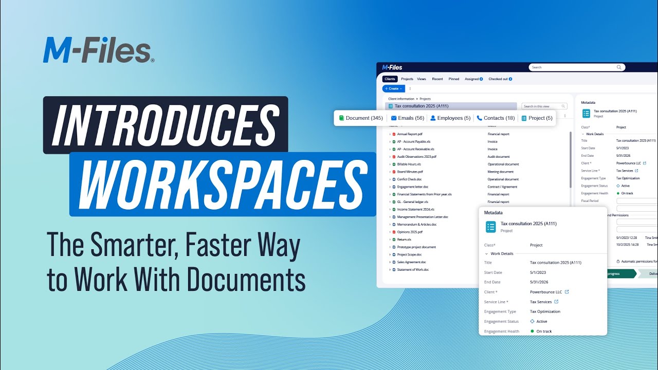 Introducing M Files Workspaces: A Powerful New Way to Experience Context-First Document Management