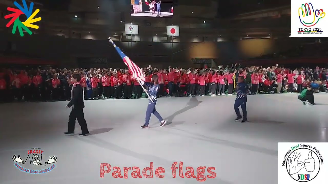 Parade flags Deaflympic Tokyo 2025
