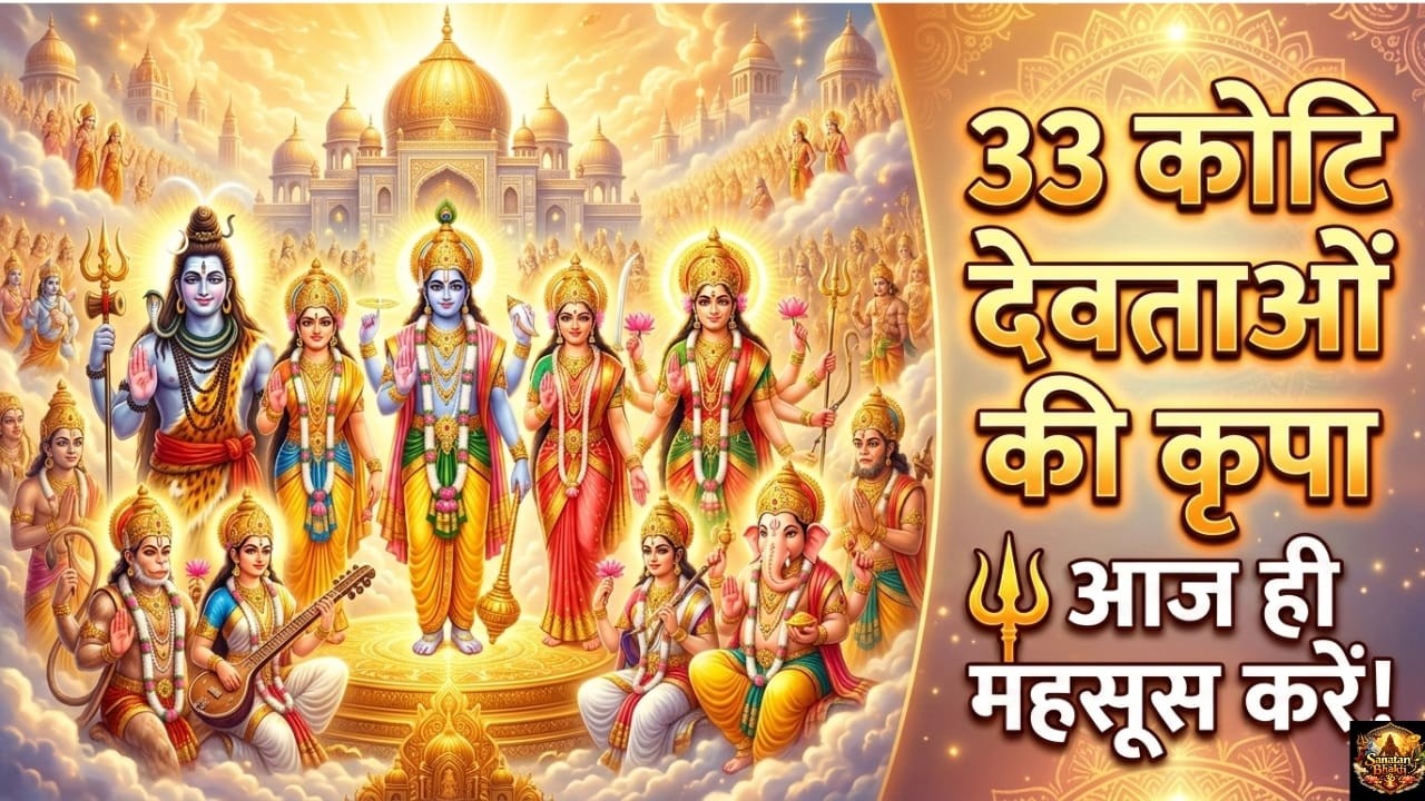 🚩 33 कोटि देवताओं का चमत्कारी भजन | घर में बजेगा तो बदल जाएगी किस्मत! #bhajan #sanatanbhakti