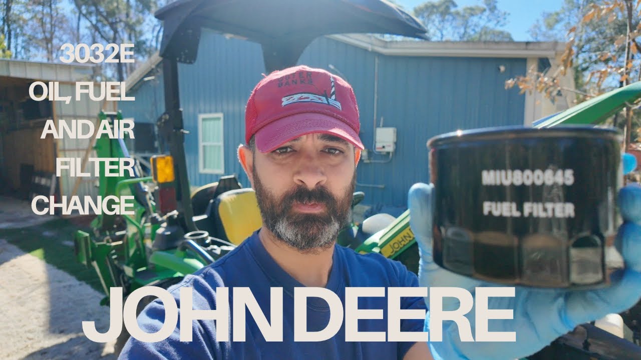 John Deere 3032e Oil, Air, Fuel Filter Change