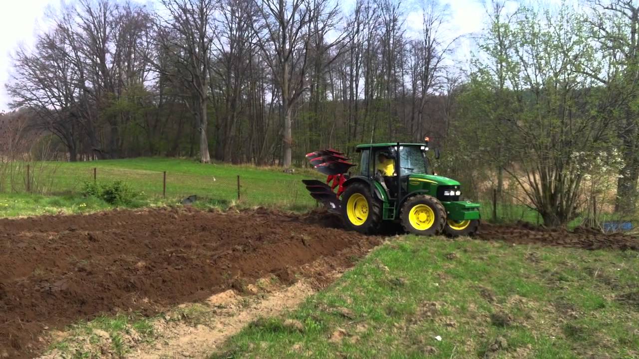 Próbna orka John Deere 5100m - Popielewko