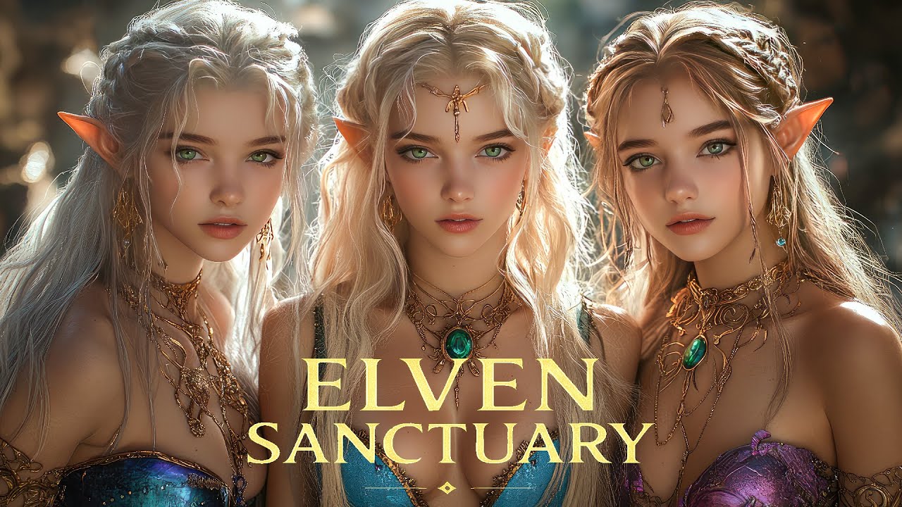Elven Sanctuary 🌿 Enchanted Elvish Views & Relaxing Music With Atmospheric Female Vocals