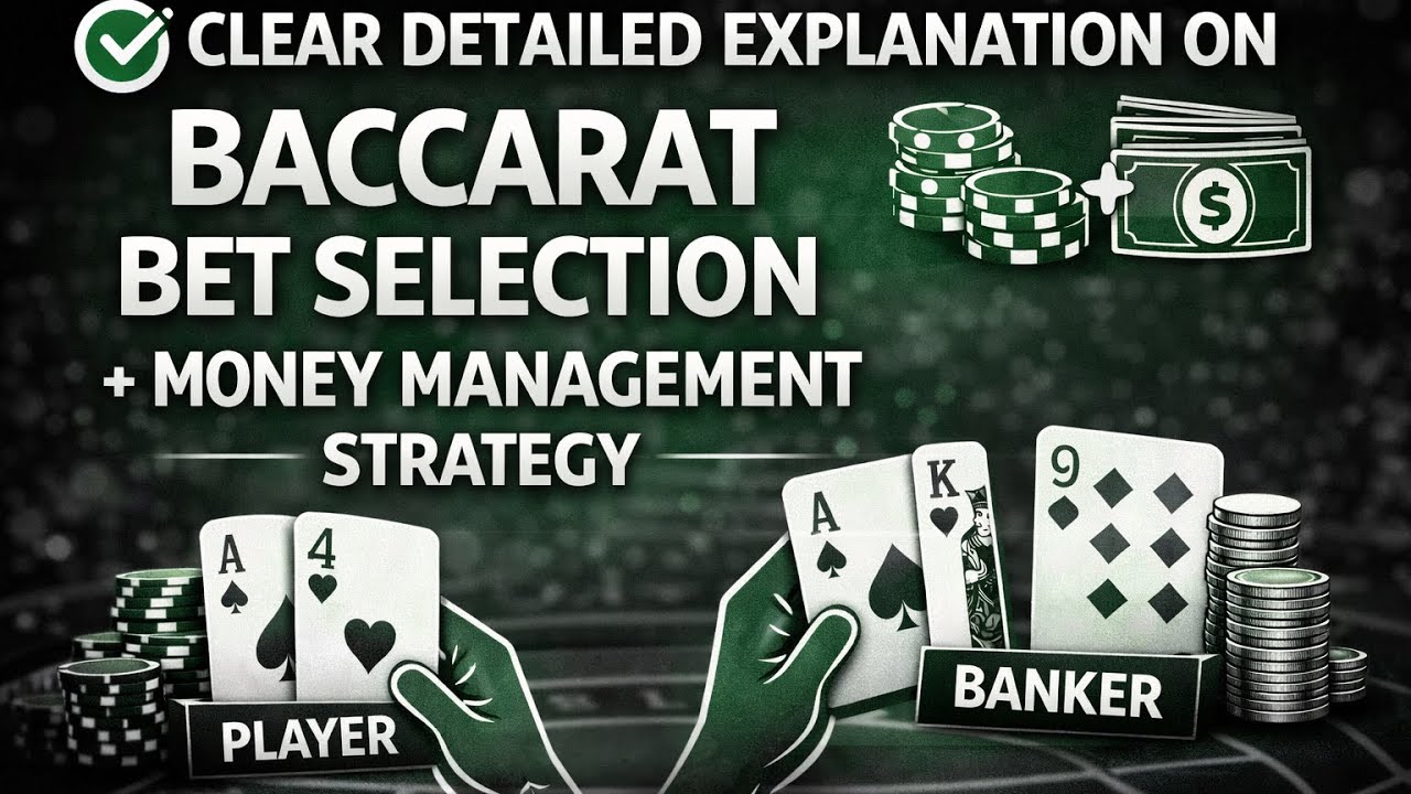 🟢 Clear detailed explanation on BACCARAT BET SELECTION + MONEY MANAGEMENT STRATEGY. 