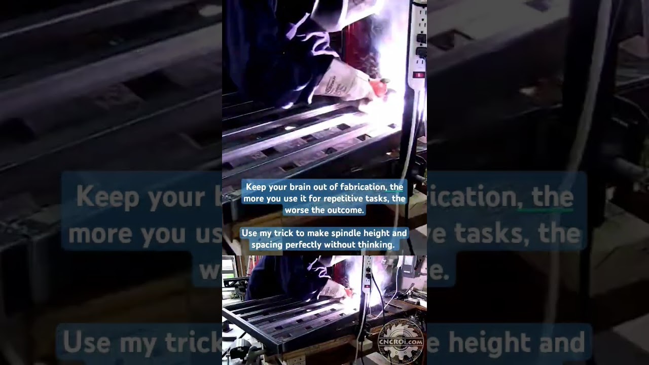 Use my trick to make spindle height and spacing perfectly without thinking. #metal #rail #railling