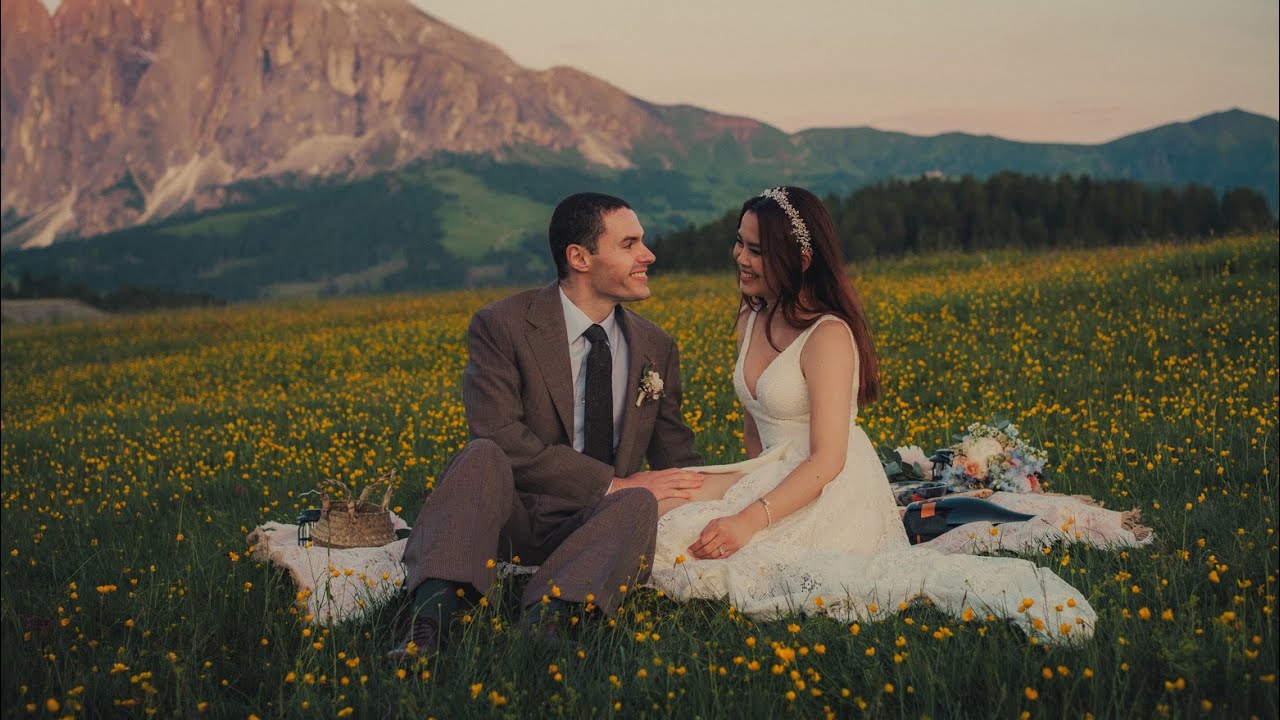 Dolomites Elopement Wedding Film | Picnic With a View at Blue Hour