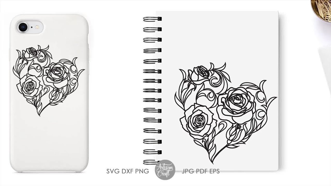 Rose Heart, heat transfer vinyl designs