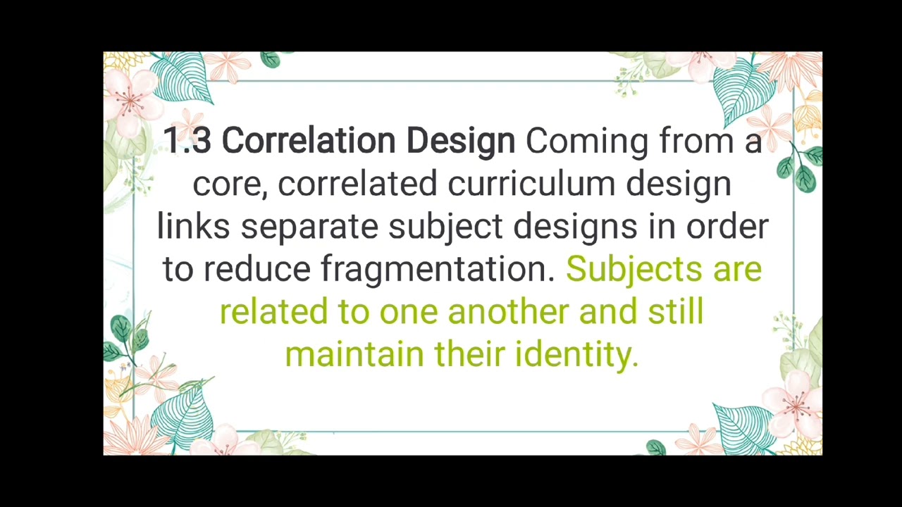 Approaches to curriculum design
