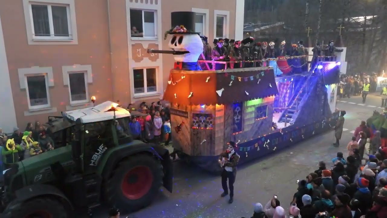 Faschingsumzug Immenstadt 2025 komplett - Nachtumzug durch die Stadt - ERDERSCHÜTTERNT   4K