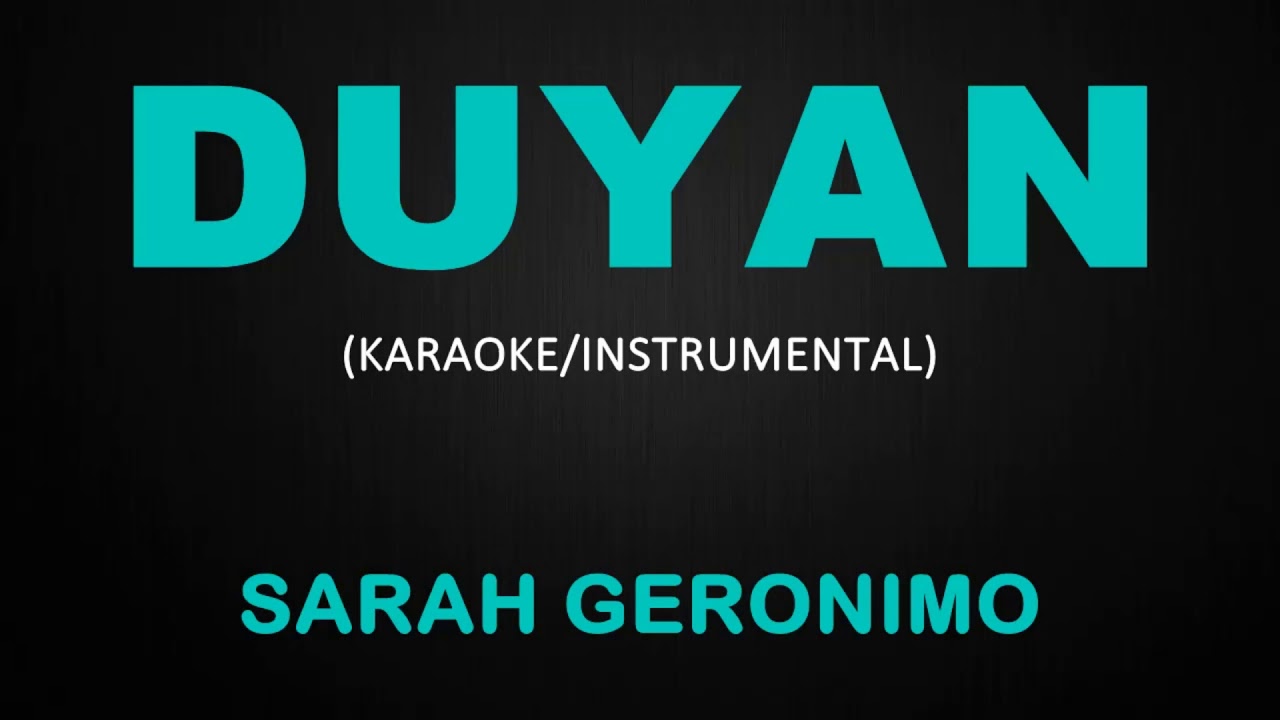 Duyan - Sarah Geronimo (Karaoke/Instrumental)
