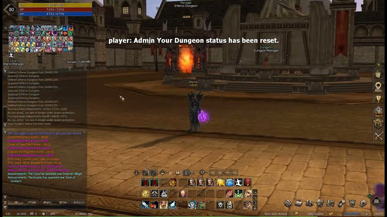 test simple nueva dungeon