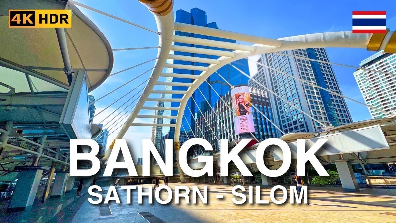 SATHORN Bangkok Walking Tour | Vibrant Walk in Thailand's Business District 🇹🇭 | 4K HDR